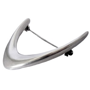 Ivar T. Holte Norway Oslo Noorwegen 925 S sterling silver zilveren Boomerang Wishbone brooch broche modernist Scandinavianvintage 2.JPG