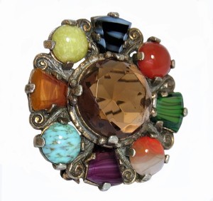 Round Miracle Scotland Schotland vintage faux agate brooch broche agaat designer modernist Scottish 2.JPG