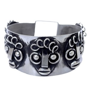 Smeedijzeren armband handgemaakt uit de 60er jaren Nederlands Dutch handmade iron art bracelet 1960s vintage old designer modernist 9.JPG