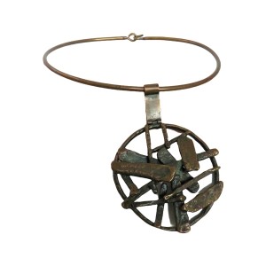 Menno Meijer Meyer Dutch artist kunstenaar Nederlands modernist brutalist brutalistische bronze bronzen pendant necklace neckring spang collier hanger designer design 3.jpg