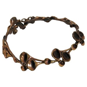 Hannu Ikonen Finland Finnish Finse bronze brozen schakel armband link bracelet Reindeermoss Rendiermos bekertjesmos designer modernist vintage 1a.jpg