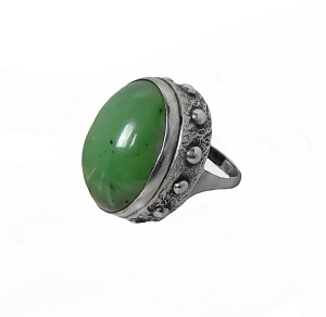 Orno Poland 835 silver jade zilveren jade ring large grote designer vintage modernist brutalist brutalistische 1960s 60er jaren rare zeldzaam 7b.jpg
