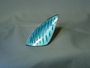 Anton Michelsen Denmark Denemarken Brooch Broche  Silver Sterling Zilver Zilveren Emaille Enamel Blue Blauw  50er 60er fifties sixties Eigil Jensen vintage modernist a.JPG