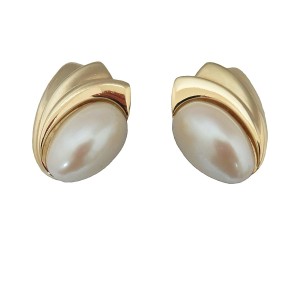 Givenchy Paris vintage designer clip earrings oorbellen pearl parel gold plated verguld gilded 1980s 80er jaren 2.jpg