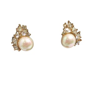 Christian Dior Germany designer clip earrings oorbellen vintage high End pearl gold tone vergulde gilded design 2.jpg