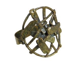 Menno Meijer Meyer bronzen spang armband bronze cuff bracelet modernist brutalist vintage Dutch design designer Nederlands 5a.jpg
