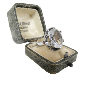 AKT 925 sterling silver zilveren ring adjustabel verstelbare Alpo Tammi Koru Riitta Hakala Finland Rock crystal bergkristal vintage designer modernist 4a.jpg