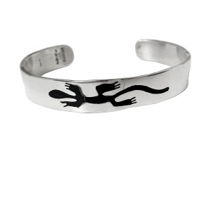 Mexico Hechio sterling silver zilveren 925 armband spang bracelet cuff salamander Navajo Mexican vintage designer modernist enamel emaille 5a.jpg