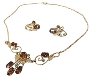 Van Dell 1 20 12K Gold Filled necklace set screw back earrings schroef oorbellen collier ketting vintage American Amerikaans designer 1950s 1960s 50er 60er jaren 8a.JPG