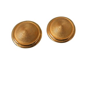 Lanvin Paris France Parijs Frankrijk large grote round ronde goldtone vergulde clip-on clip earrings oorbellen original card tag kaart originele vintage designer 1970s 6a.jpg