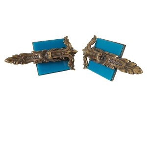 Ermani Bulatti vintage designer clip-on clip earrings oorbellen bronze blue blauw bronzen Dutch design Nederlands 8a.jpg