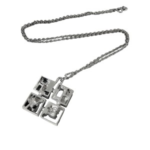 Finland 830 s silver zilver massive massieve modernist brutalist pendant necklace hanger collier ketting 1960s 60er jaren designer vintage 10a.jpg