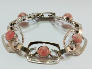 modernist vintage sterling silver seventies rhodochrosite 70er jaren rhodochrosiet bracelet armband 4.JPG