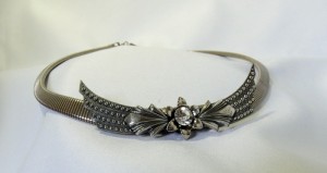 Vintage Ermani Bulatti Dutch Nederlands collier necklace silver tone metal zilverkleurig metaal 1980s Designer Costume Jewelry a.JPG