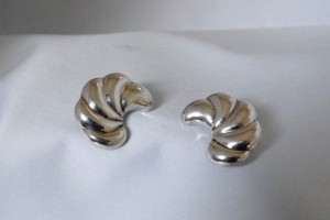 Big grote Vintage sterling 925 silver zilveren Fan earrings designer 5.JPG