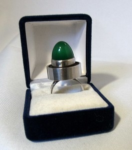 Niels Erik From NEFROM NE FROM N.E. From Denmark Denemarken Danish Deense sterling 925 silver zilveren ring met Malachite Malachiet  Modernist Designer Mid Century Scandinavian 2.JPG