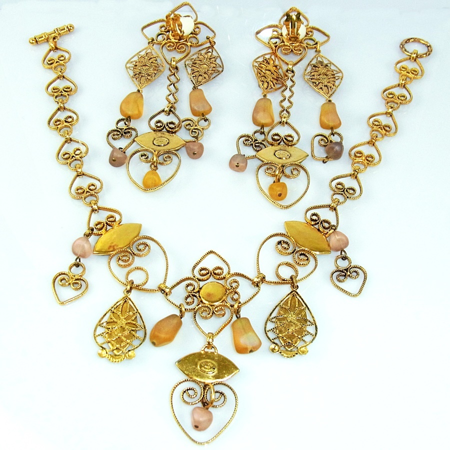 Collier Vintage Zoe Coste - Style Byzantin - Grand Modèle - Occasion Bon état - Bijou Ancien Et Unique